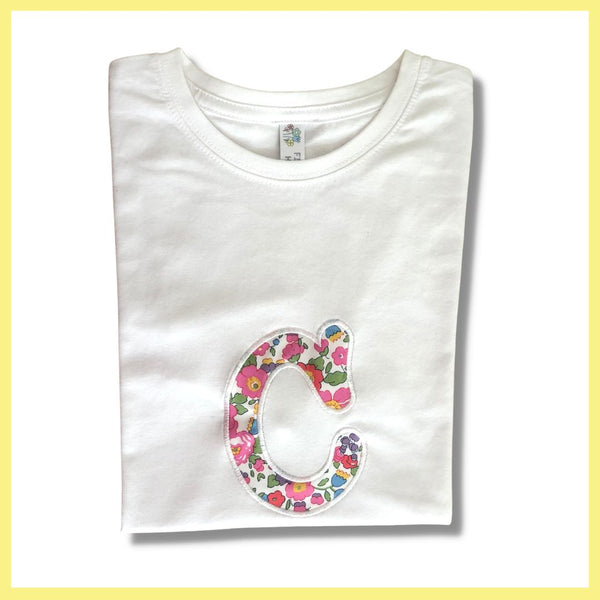 T-shirt applicazione lettere e numeri