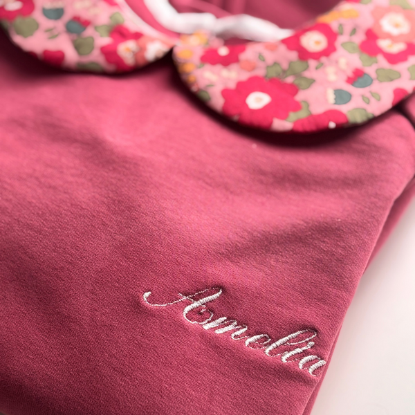 FELPA FIORELLINI colletto classico