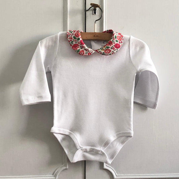 BODY COLLETTO in Cotone Fantasia manica lunga