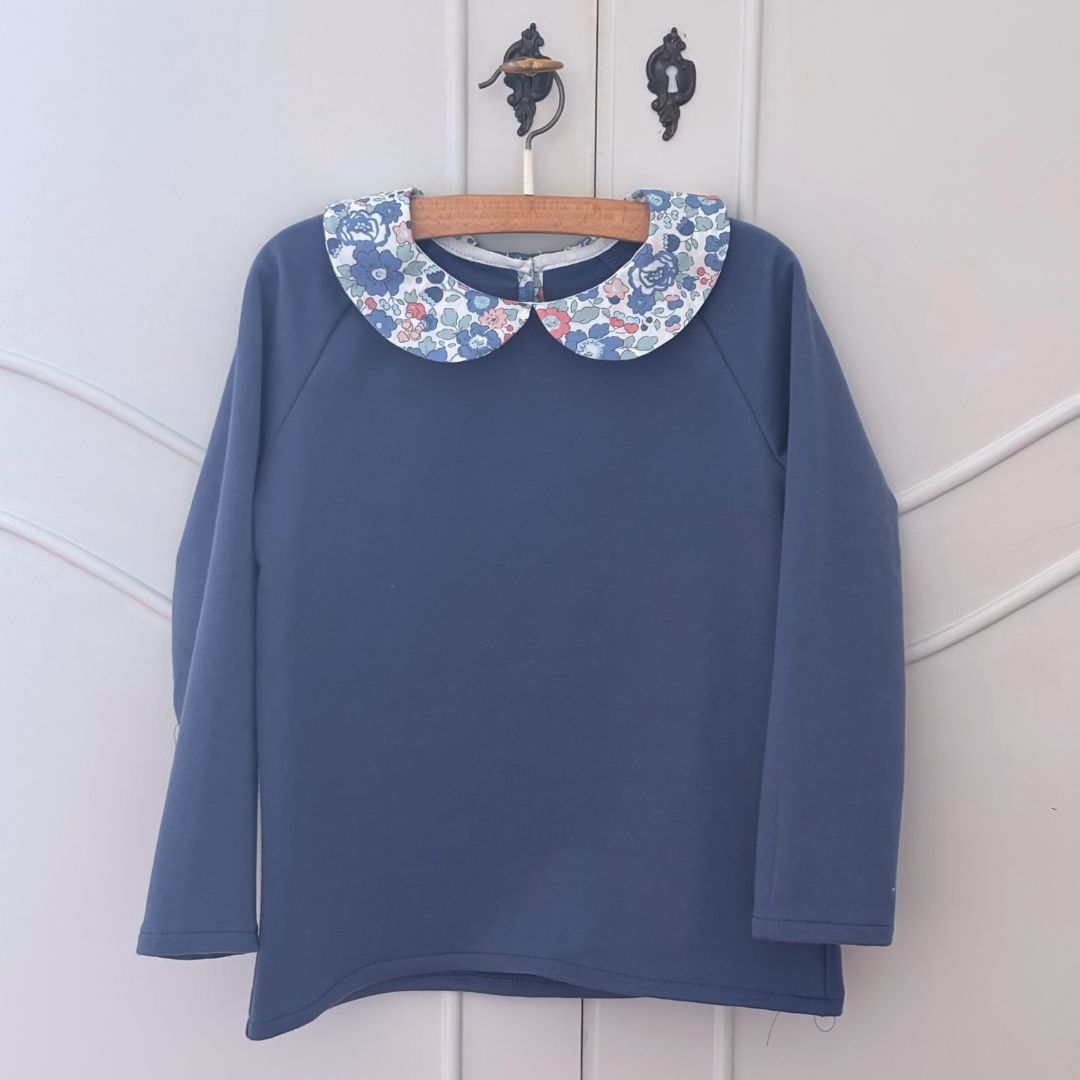 FELPA FIORELLINI colletto classico